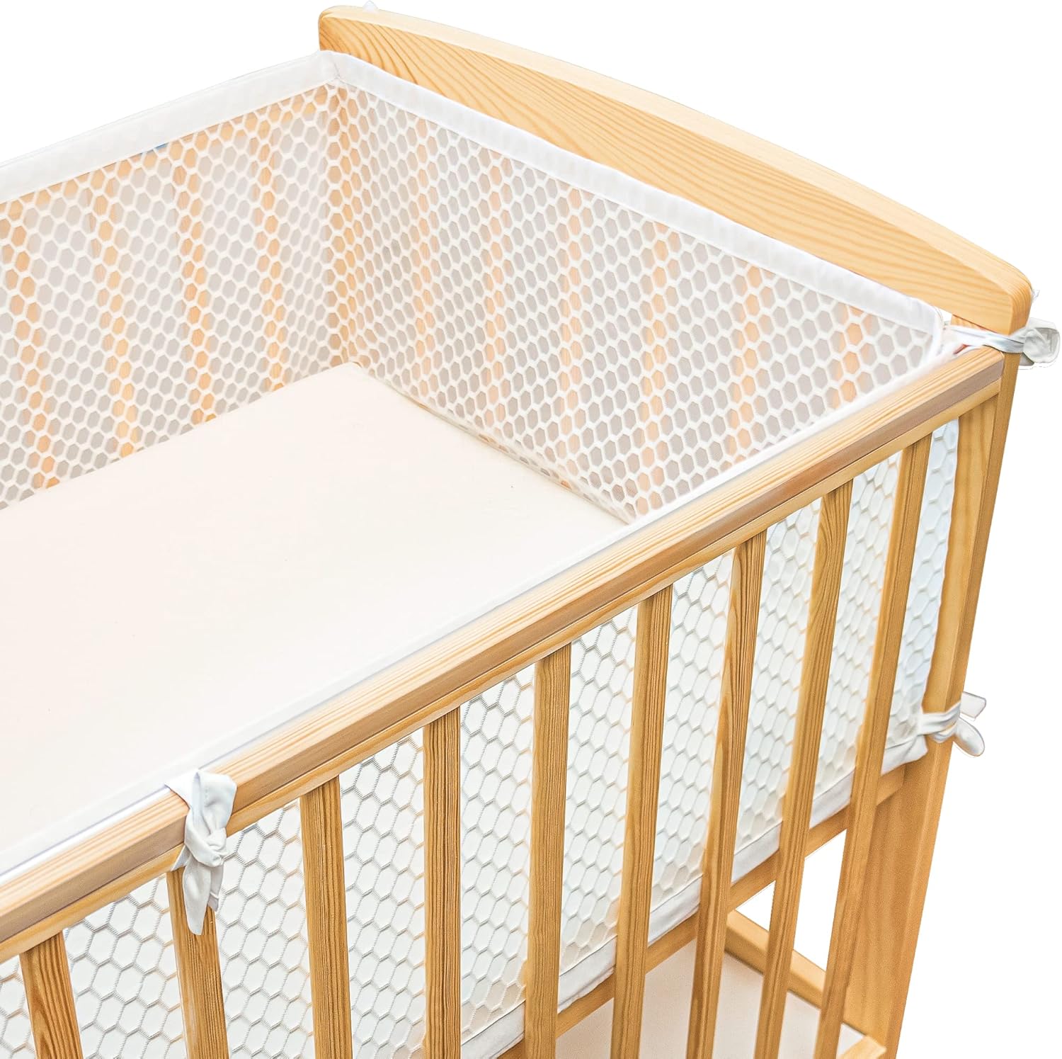 tour de lit respirant berceau bois