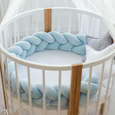 tour de lit tresse ciel de lit berceau rond coussins