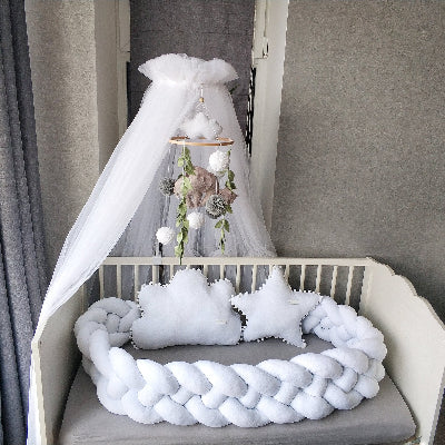 tresse de lit bebe coussin etoile nuage ciel de lit mobile musical