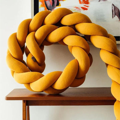 tresse tour de lit jaune moutarde deco